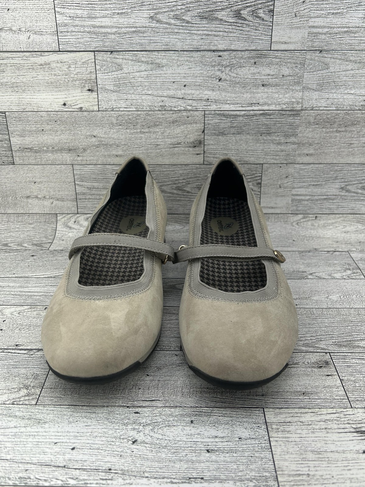 Aetrex Caroline Mary Jane Shoes Womens Size 7.5 Medium Leather Comfort Flats