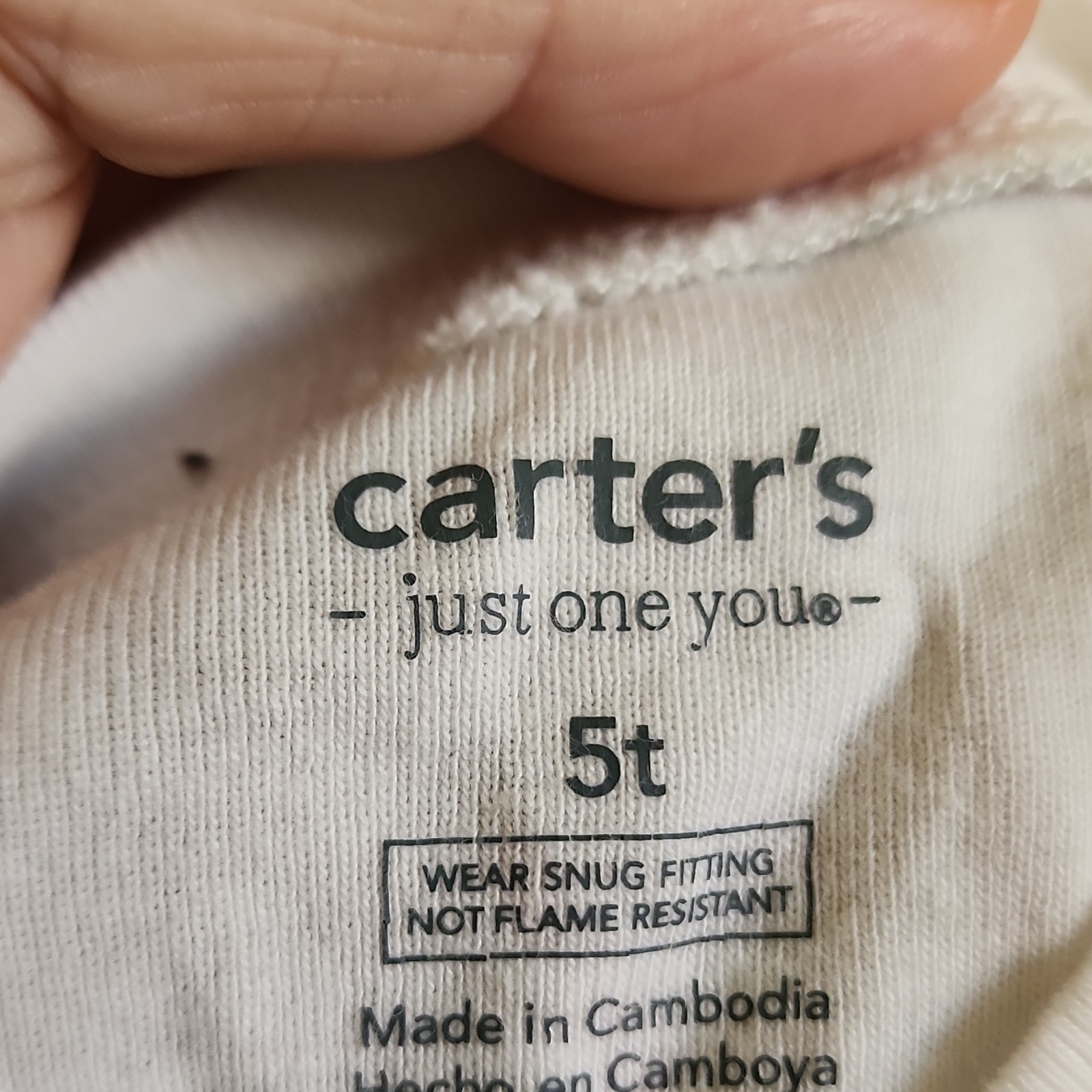 Carter’s Unisex 5T One-Piece Sleeper Pajamas Zip Snug Fit Animal Print