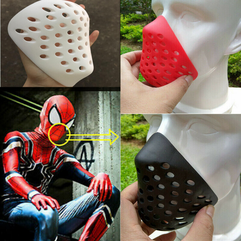 Spiderman Mouth Faceshell Non-Toxic Breathing Soft Rubber Spider-man Half Mask