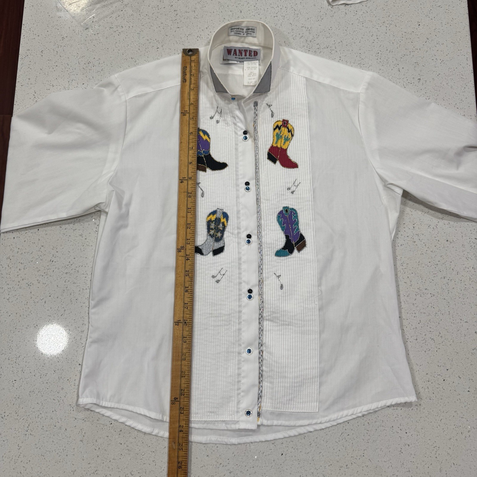 Wanted By Beads Beautiful Women’s Button Up Long Sleeve S 30/31 Western Ranch