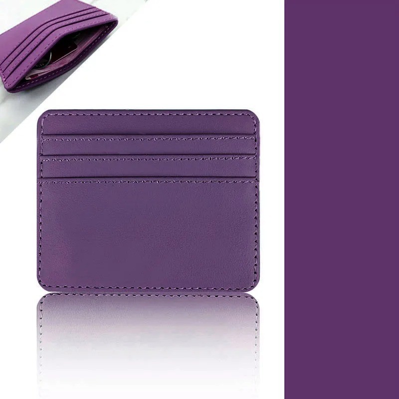 PU Leather ID Card Case – Slim Multi-Slot Holder for Bank/Credit Cards