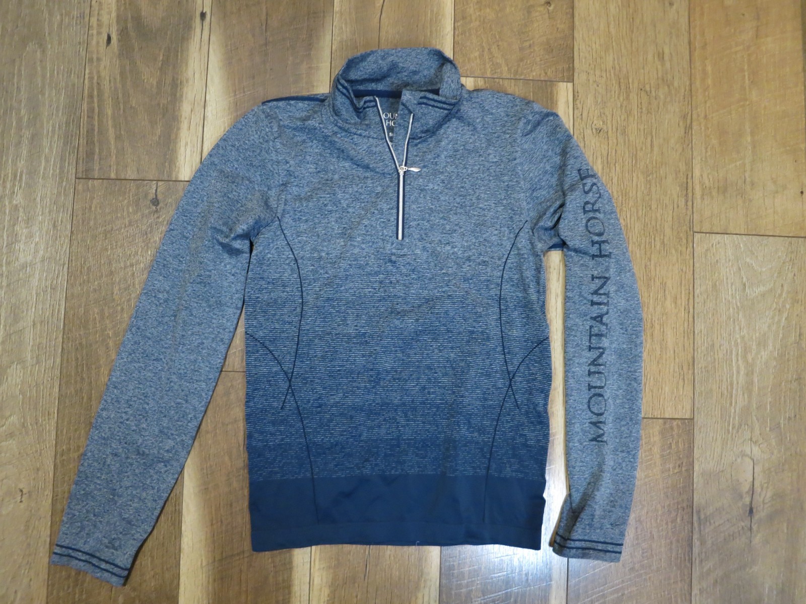 Mountain Horse Women’s Blue 1/4 Zip Performance Pullover Tindra Tech Top Sz S/M