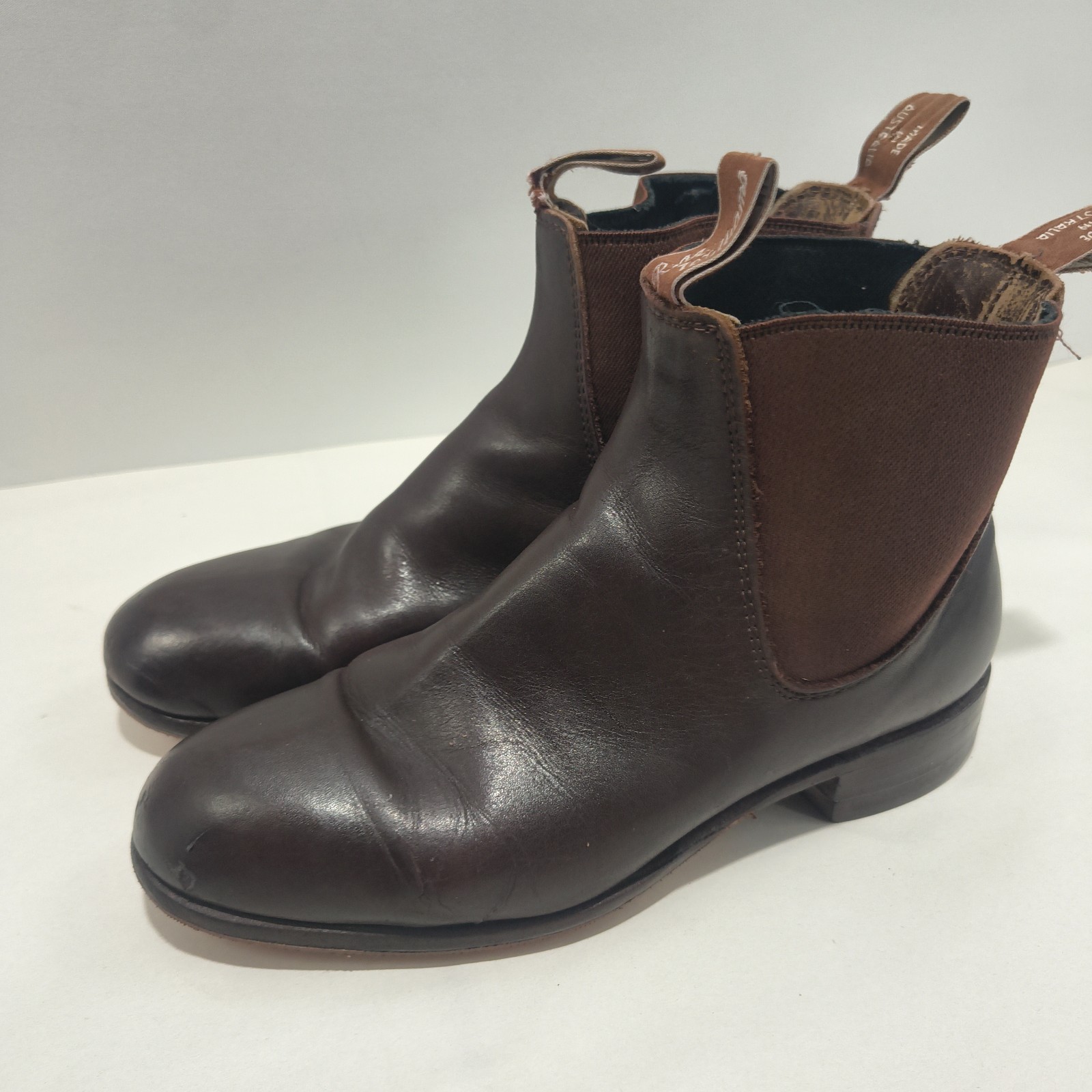 R.M. Williams Comfort Craftsman Boots – Brown Leather – Size 5 G WF