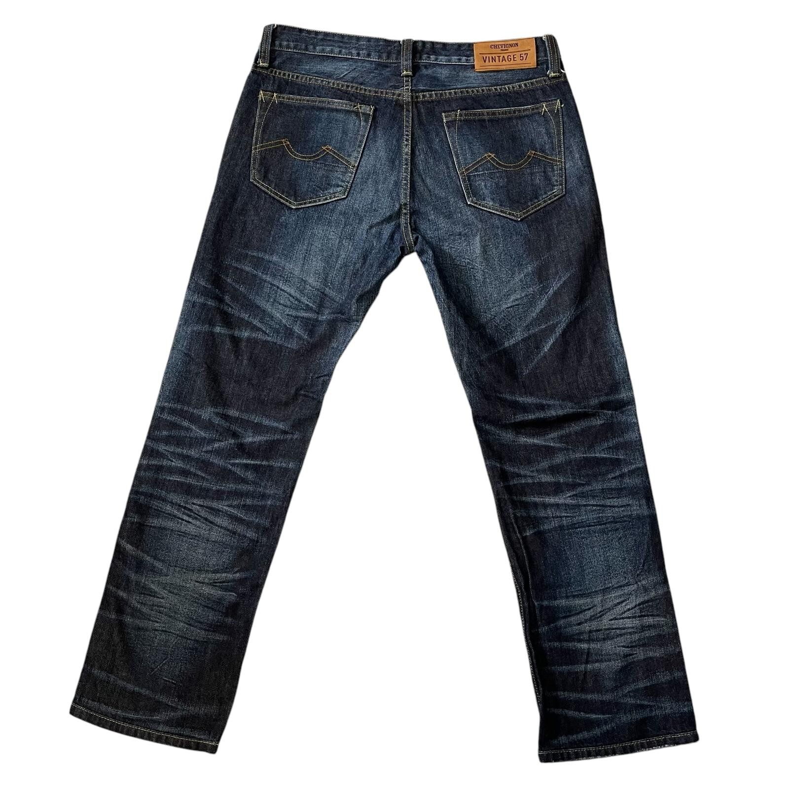 Chevignon France Vintage 57 Mens Denim Blue Jeans Size W 32 x L 30 Slim Straight