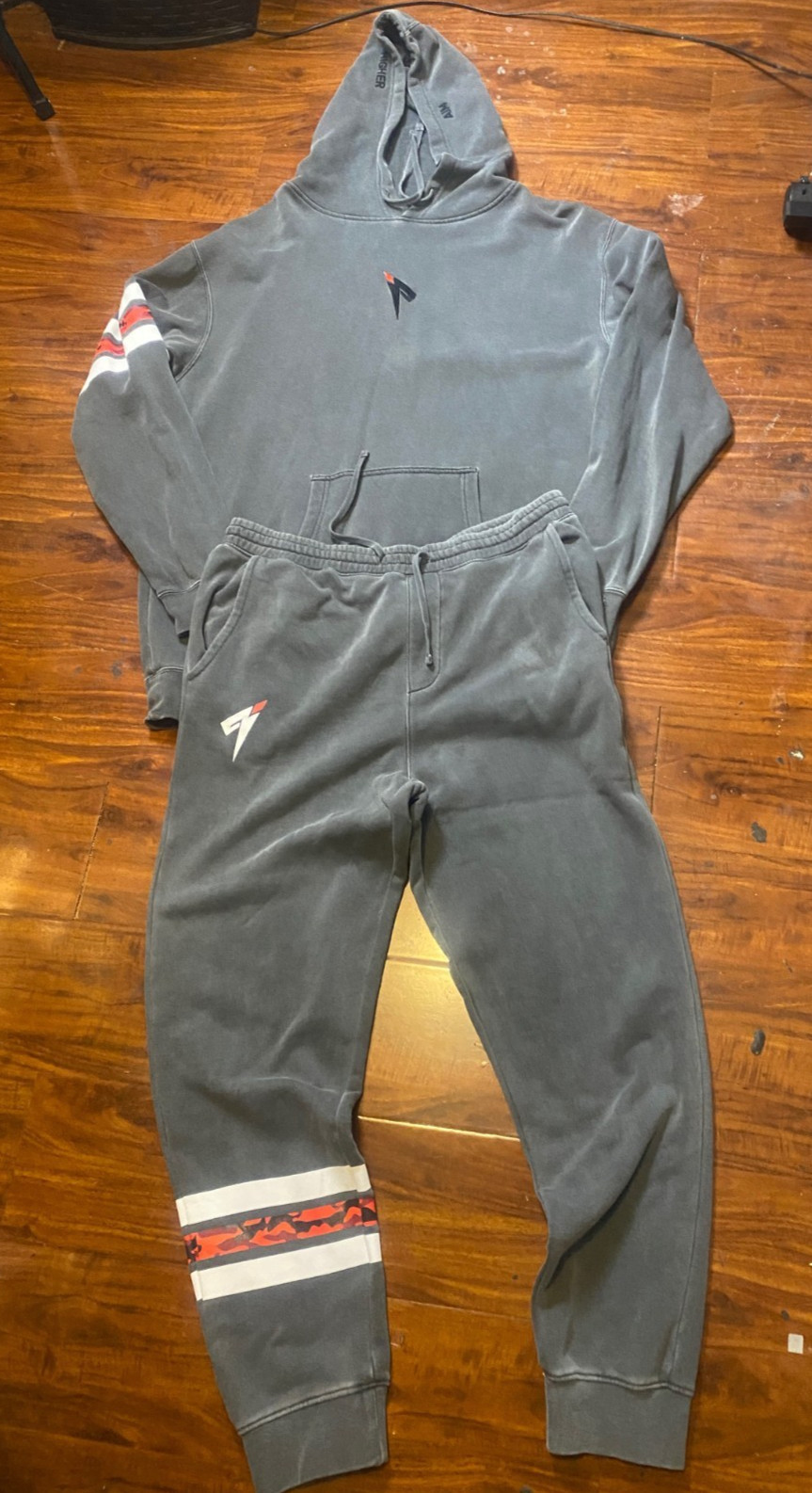 FaZe Clan Pamaj Aim Higher FKN PRFCT Washed Gray Embroidered Track Suit