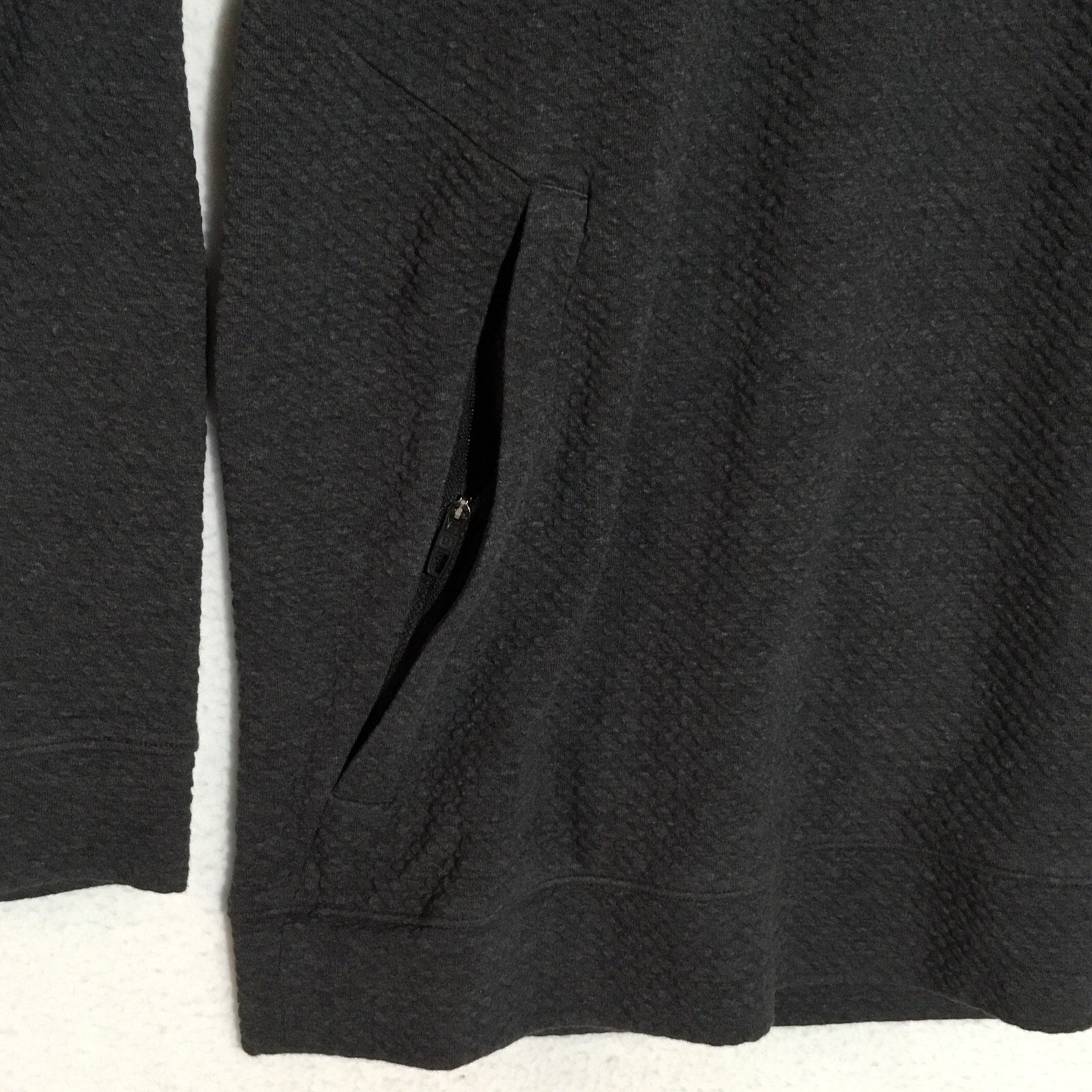 Lululemon At Ease Textured Double Knit Cotton Hoodie Men’s XXL Charcoal Gray