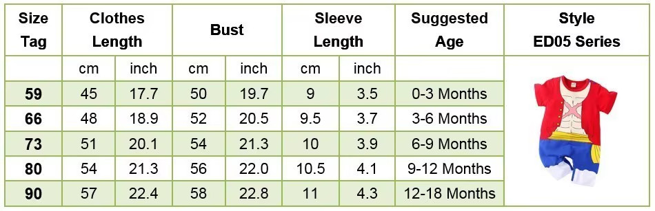 0-18 Months Anime Baby Rompers Newborn Cosplay Costume Infant