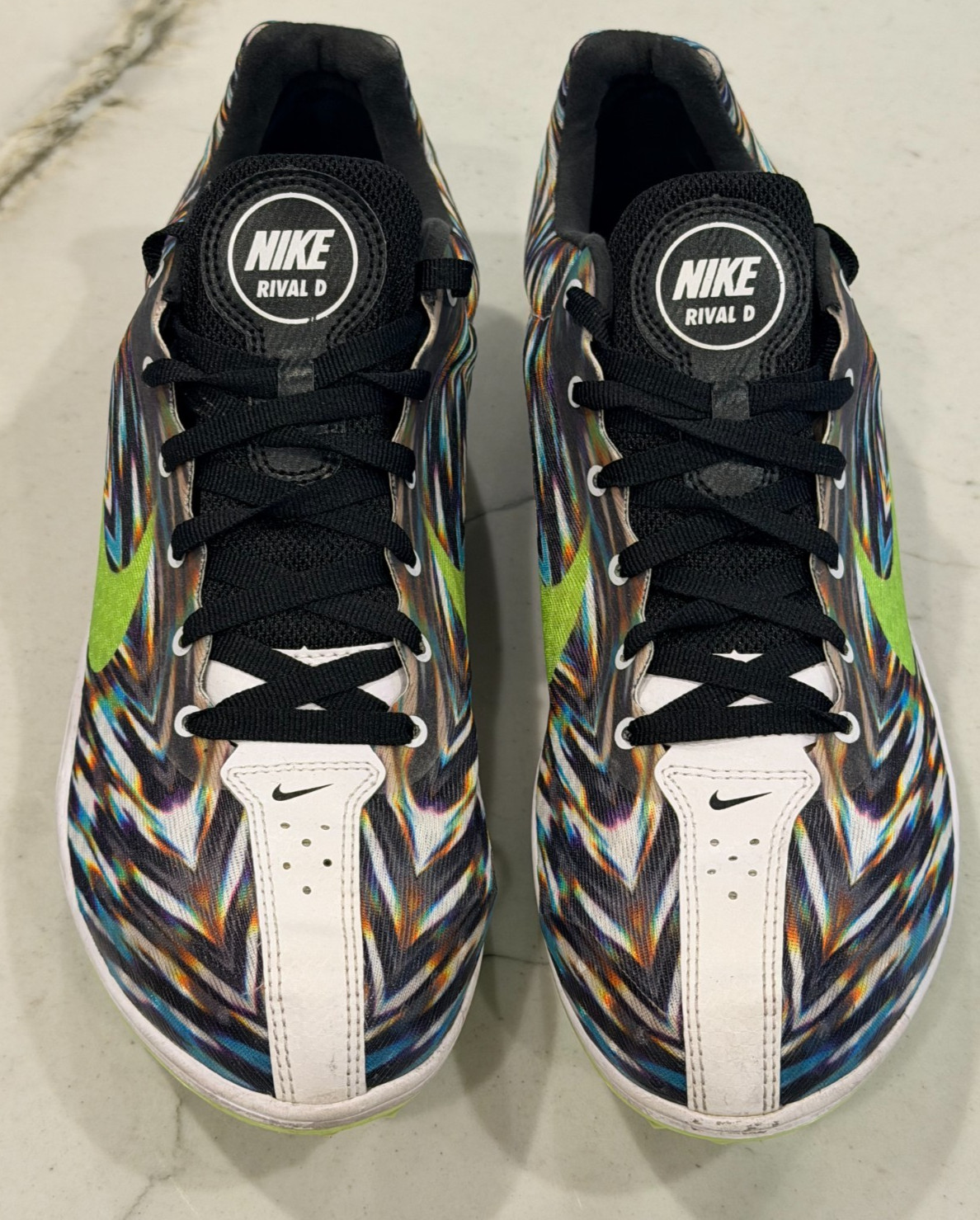 Nike Zoom Rival D 8 Men’s Track Spikes SZ 10 Multicolor Chevron – 616310-170