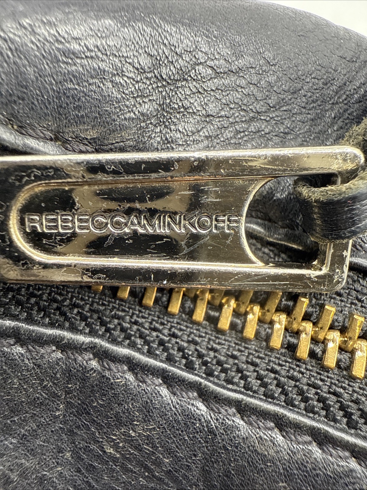 Rebecca Minkoff Mini MAC Black Leather Crossbody Silver Chain Hardware