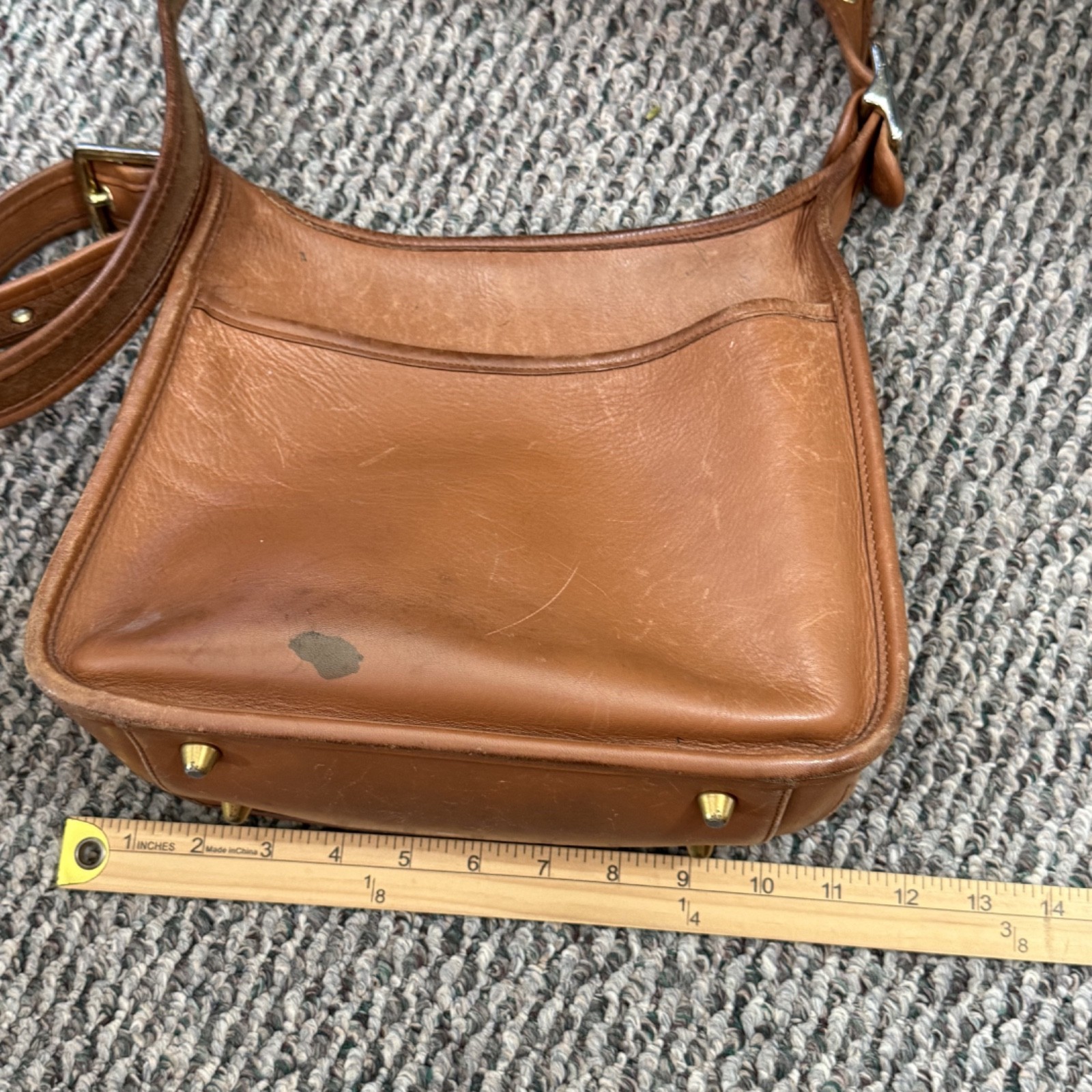 Vintage Coach Legacy Bag Zip 9966 British Tan Leather Purse Preppy