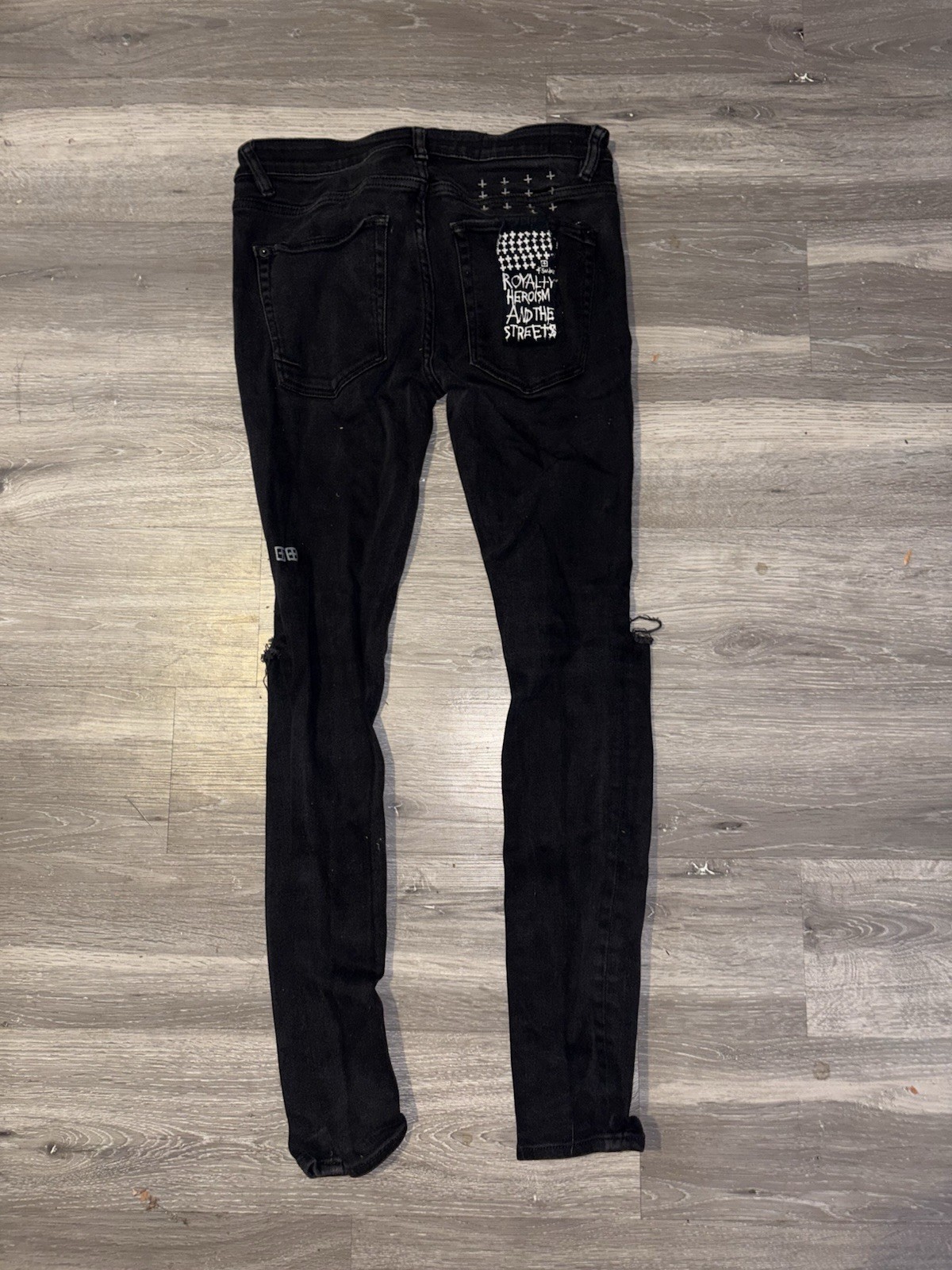 Ksubi KM74 Jeans Stretch Faded Black Button Fly Men’s Size 31×29