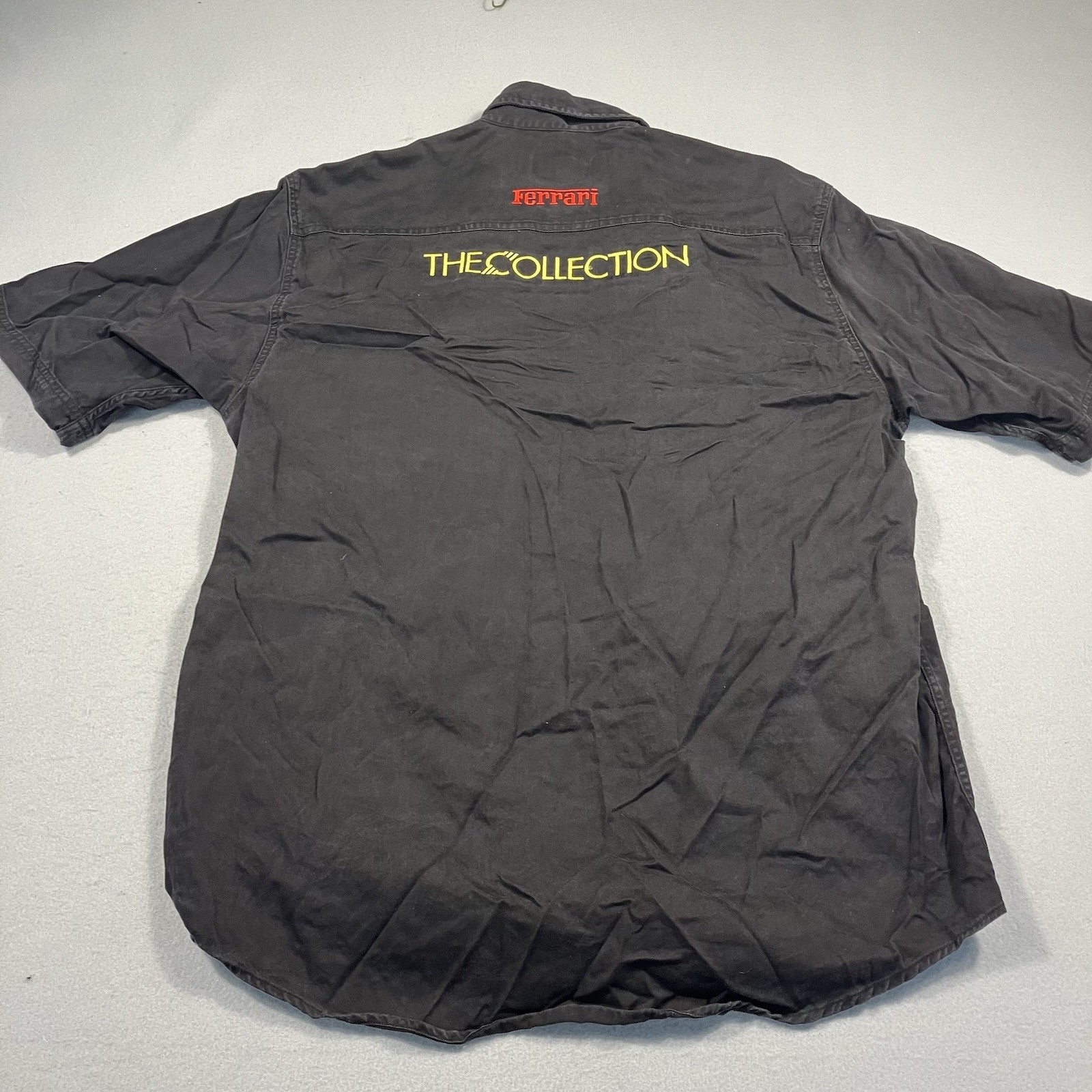 Ferrari The Collection Button Down Shirt Size Large Black Sea Palms By Hartwell