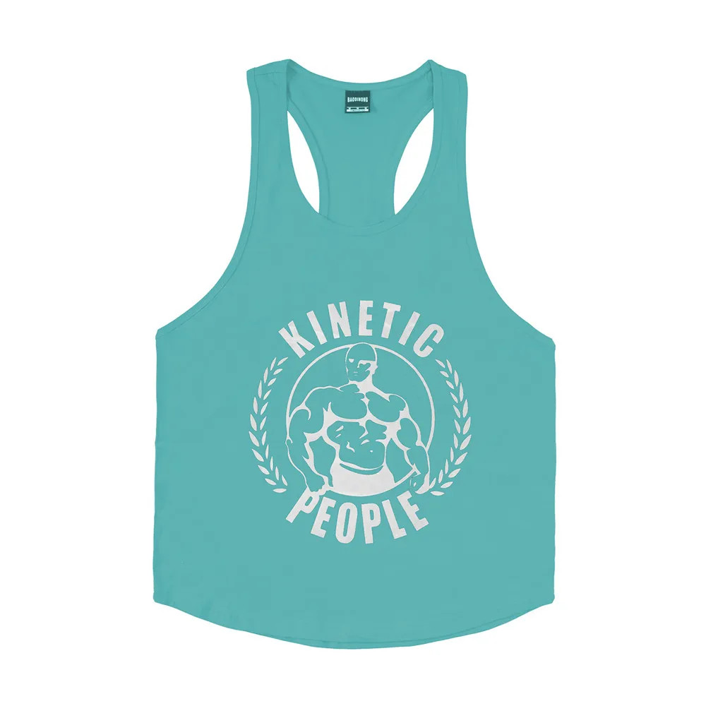 Men’s Gym Stringer Tank Top Cotton Sleeveless Bodybuilding Workout Vest