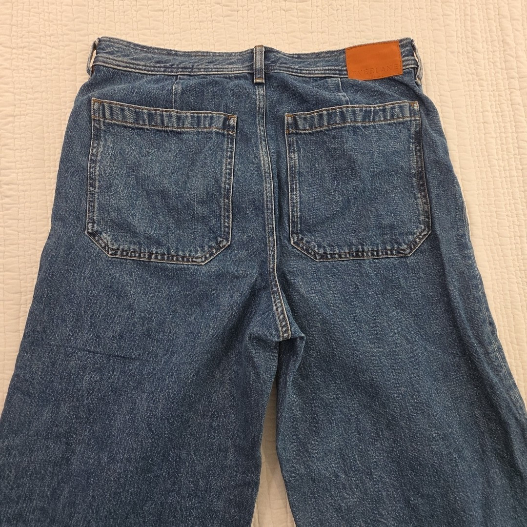 Everlane The Mariner Jean Med Blue Wash Denim Jeans Size 31R Cropped High Rise