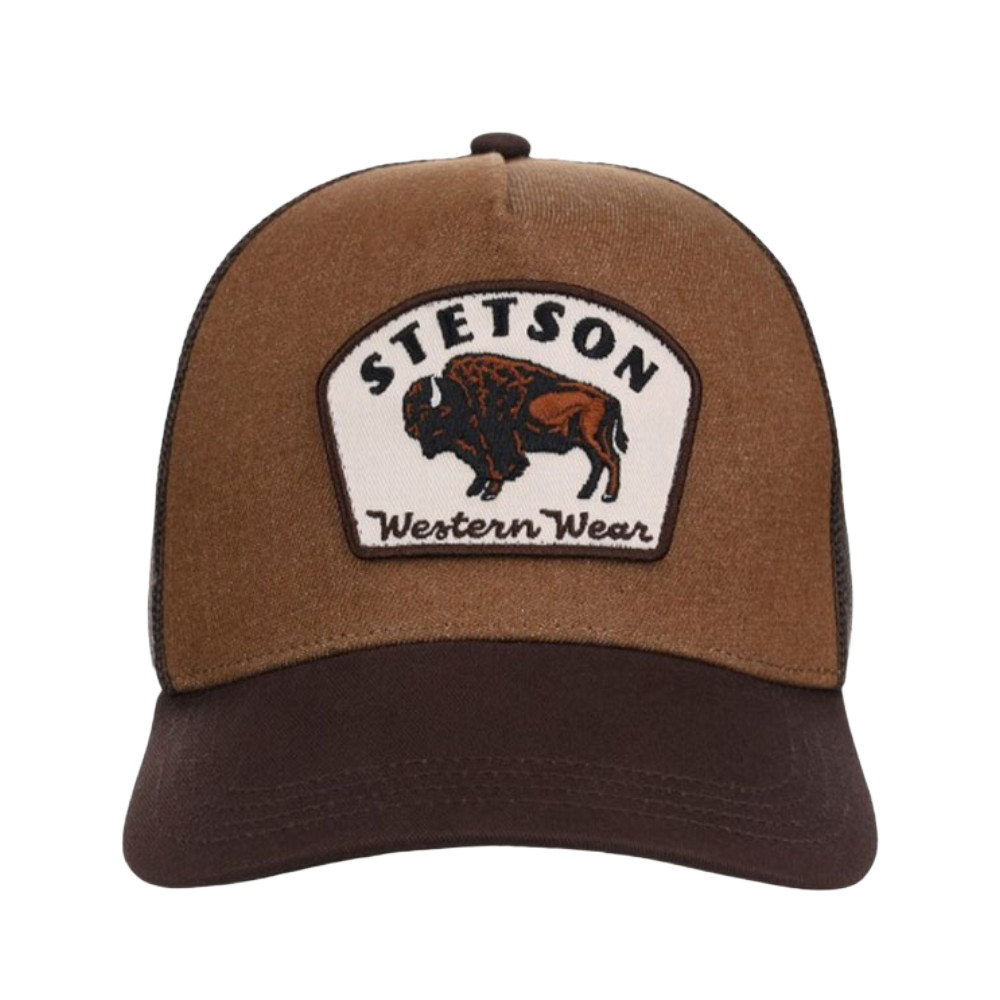 Stetson Bison Graphic Dark Brown Western Trucker Cap 07-077-0102-0154