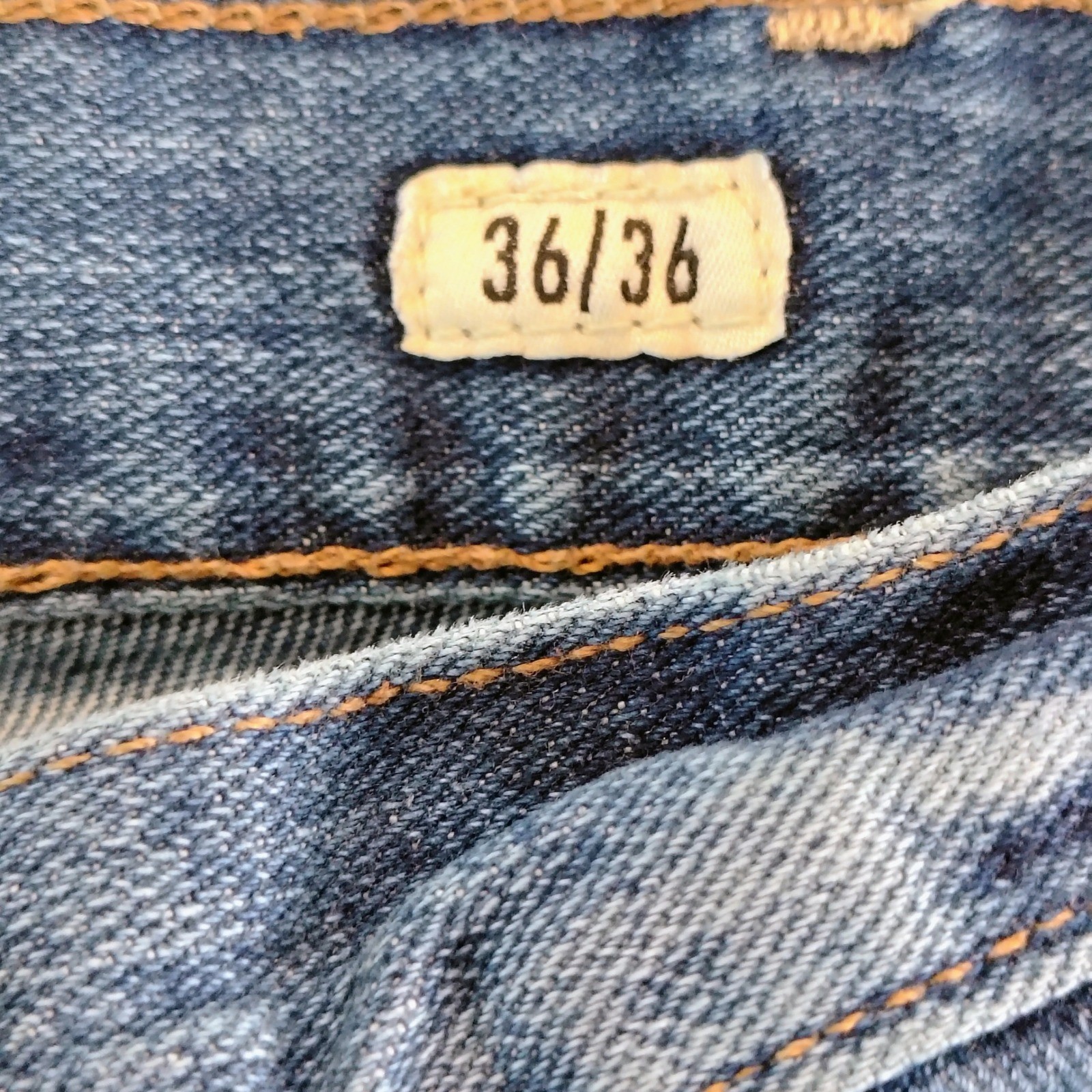 Ariat M2 Legacy Mens Relaxed Boot Cut Jeans 36×36 Blue Denim Stained Workwear