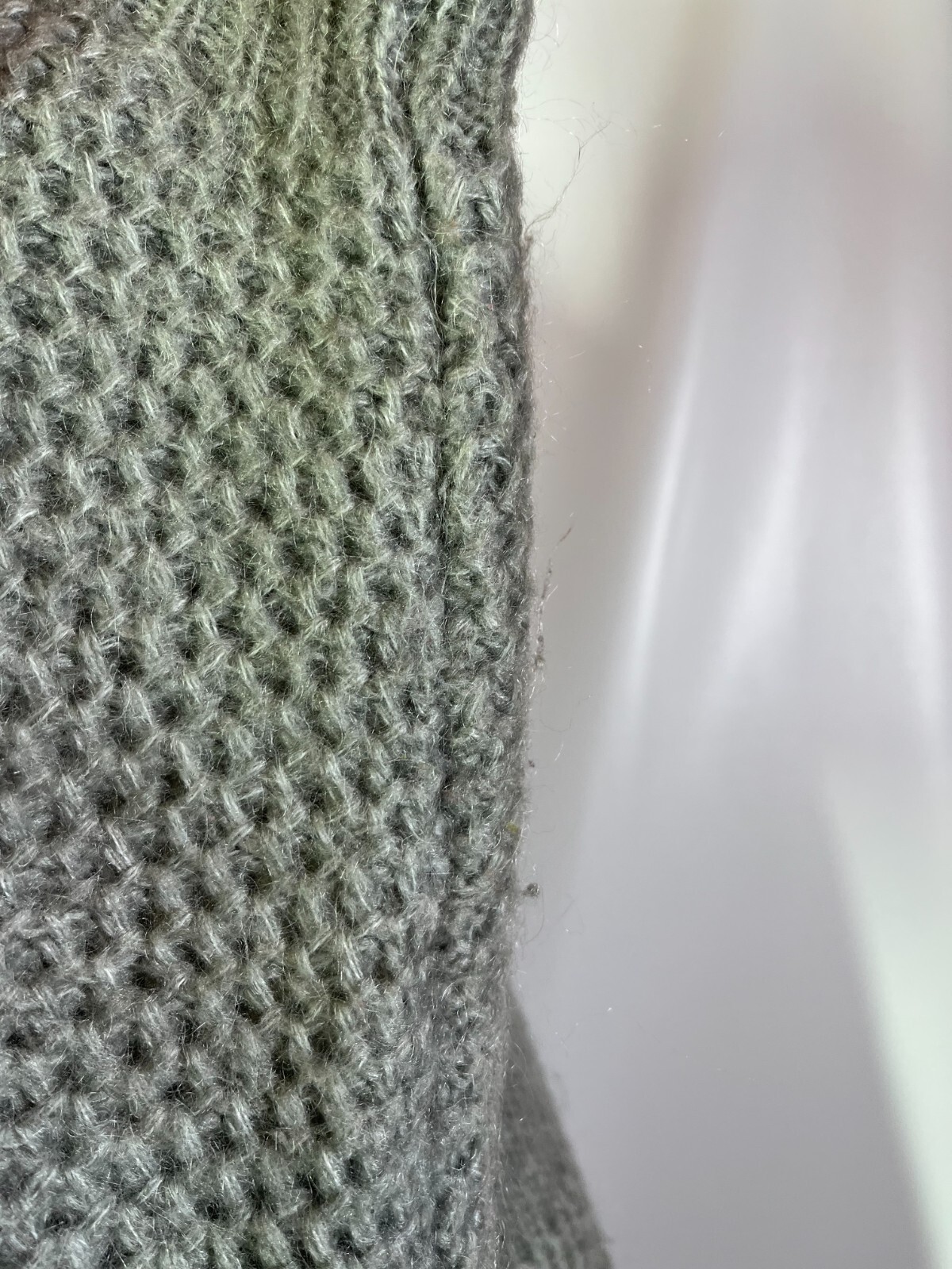 Sundance Size PM Fuzzy Grey Cardigan Sweater Open-Front Mixed Knits