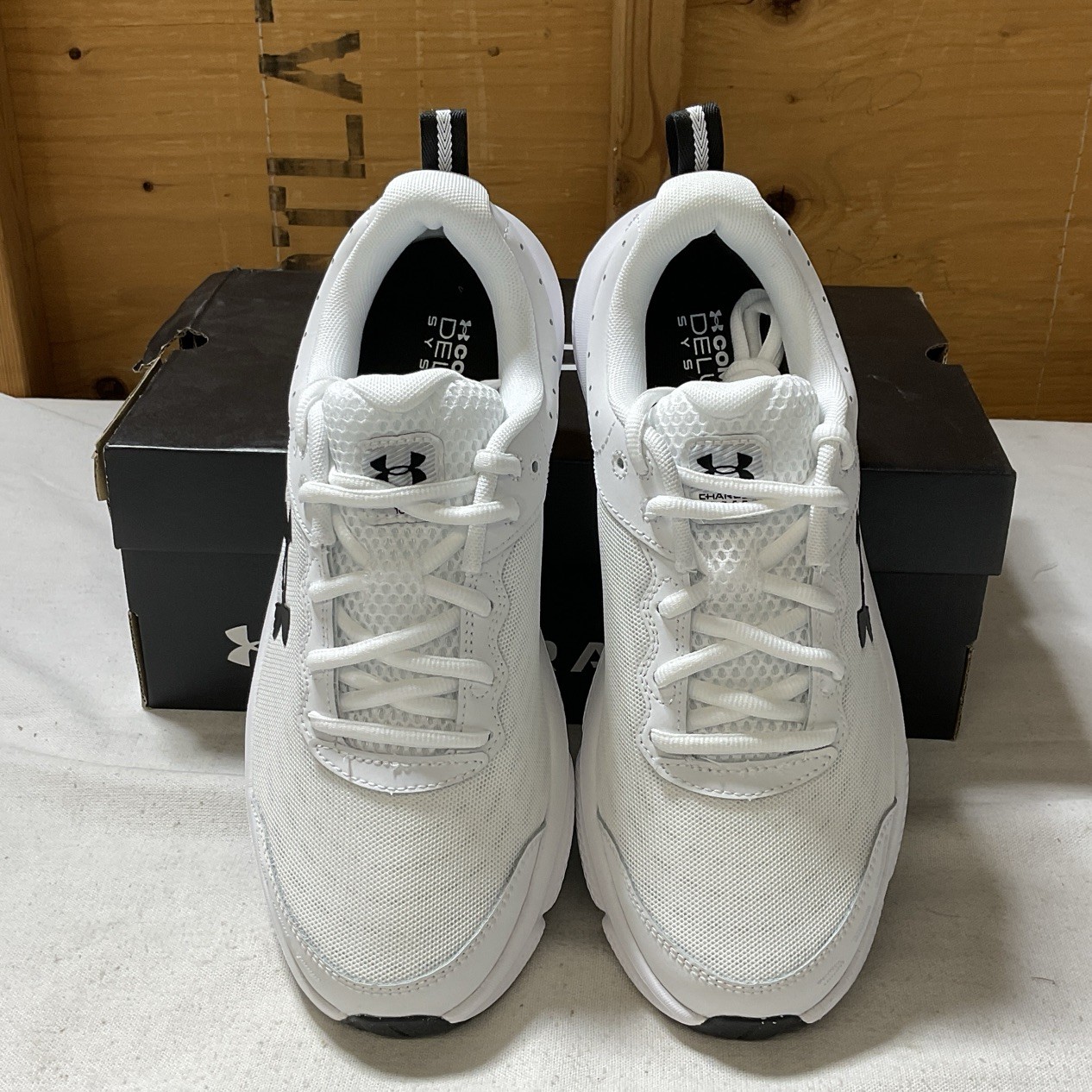 Under Armour Men’s UA Charged Assert 10 3026175-104 Shoes White/Black US 9.5M H5