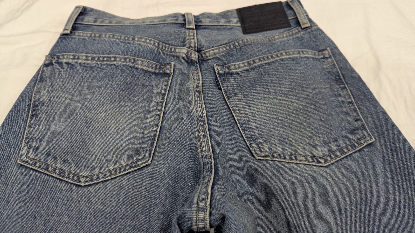 Levi’s Made Crafted Column Pant Denim Jeans W26 L27 Women’s Blue Organic Cotton