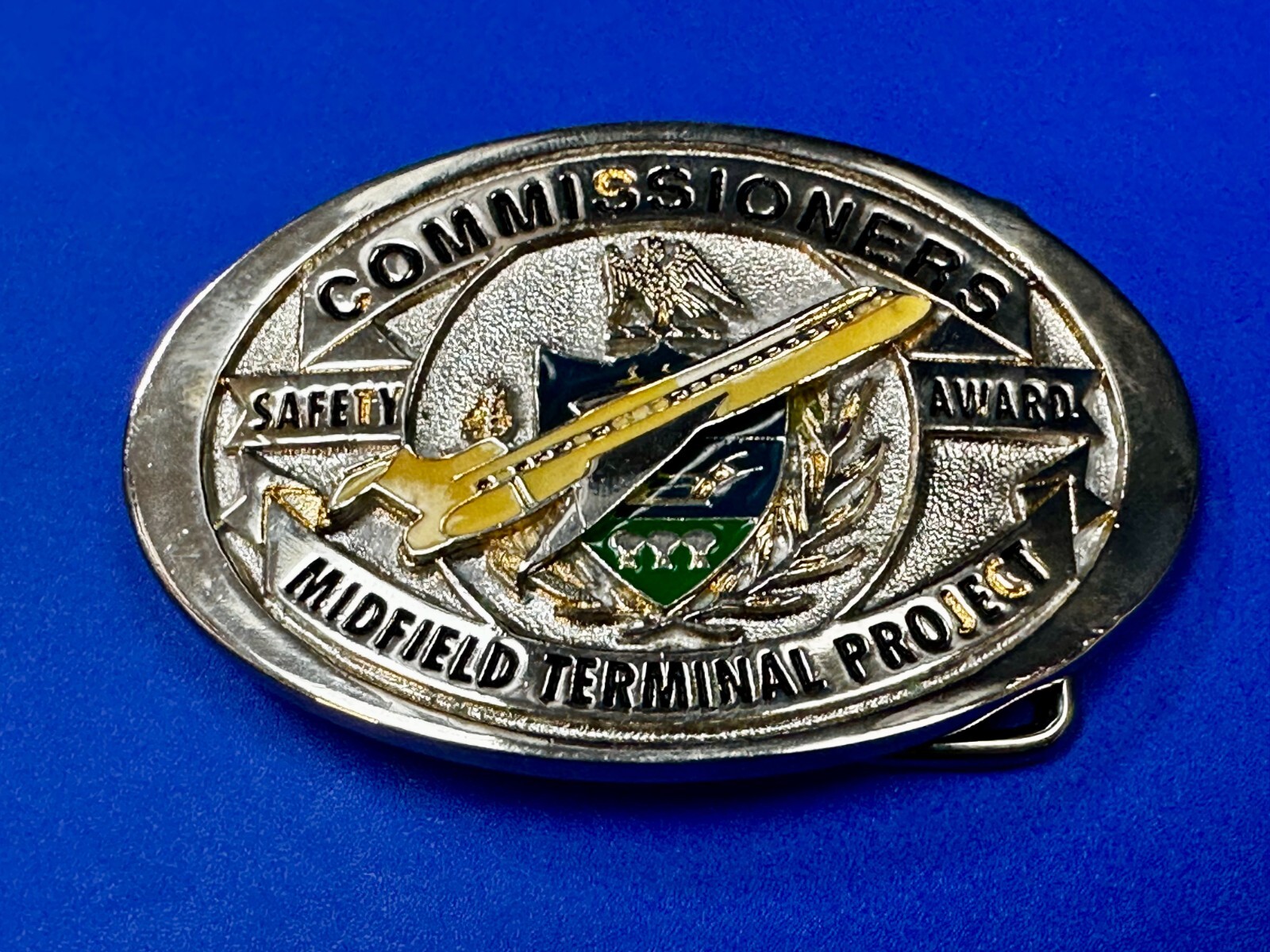 Commissioners Midfield Terminal Project Safety Award Commemorative Belt Buckle