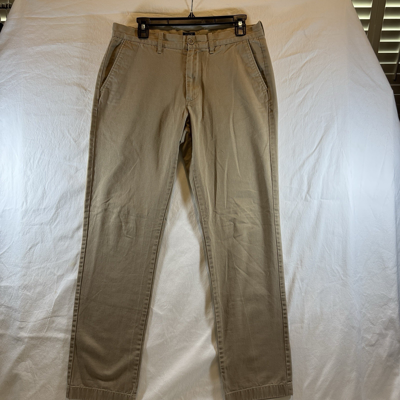 J.Crew The Sutton Mens Pants 31×32* (31L)Tan 38648 Mid-weight Straight Fit Chino