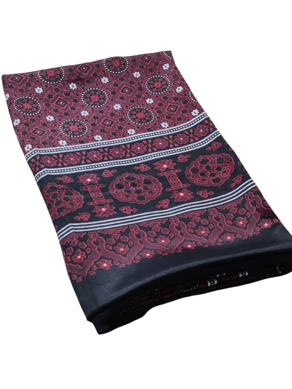 Sindhi Ajrak Traditional Chadar Oversized Printed Cultural Wrap Shawl Pakistan