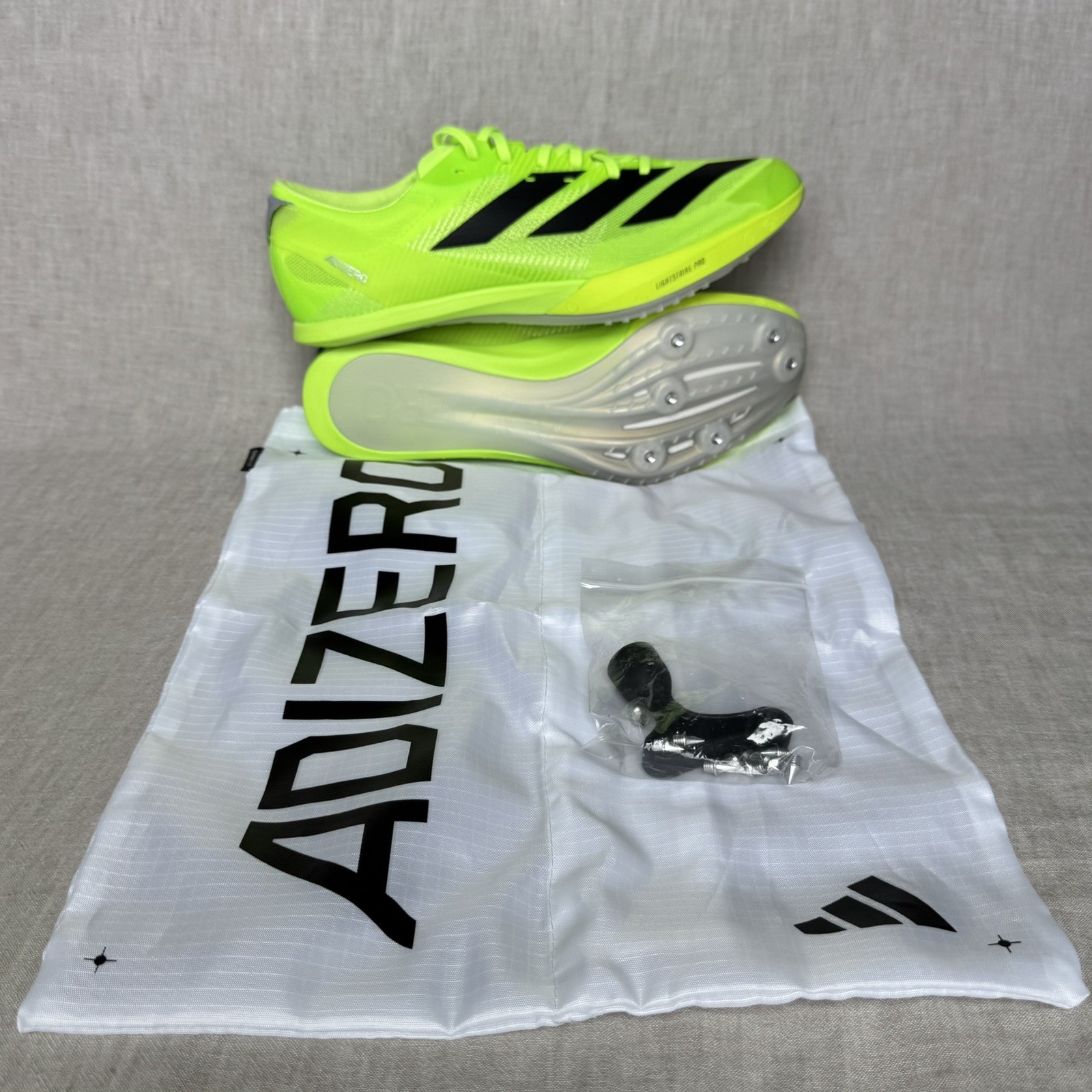 [MENS 10] Adidas Adizero Finesse Track & Field Lucid Green Black Shoes IG2018