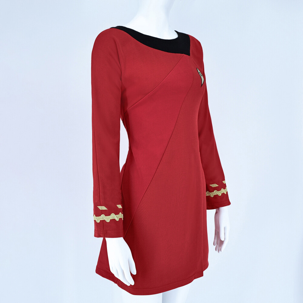The Original Series Female Duty Red Dresses Cosplay Starfleet Uniform Costumes