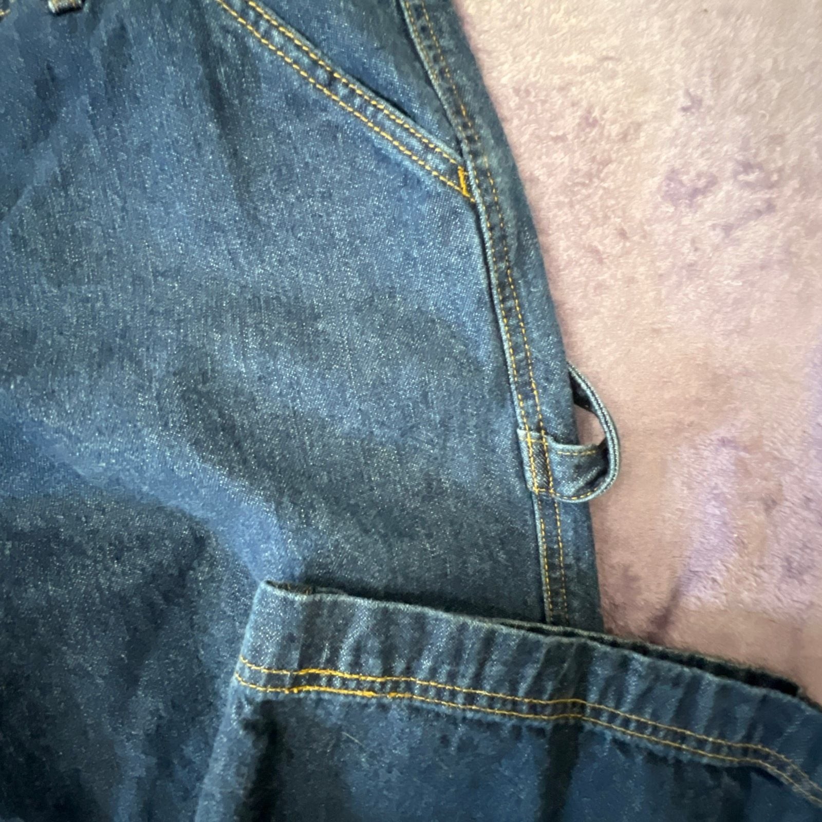Vintage Levi’s Two-Horse Brand Blue Denim Carpenter Work Pants Size 12 MED