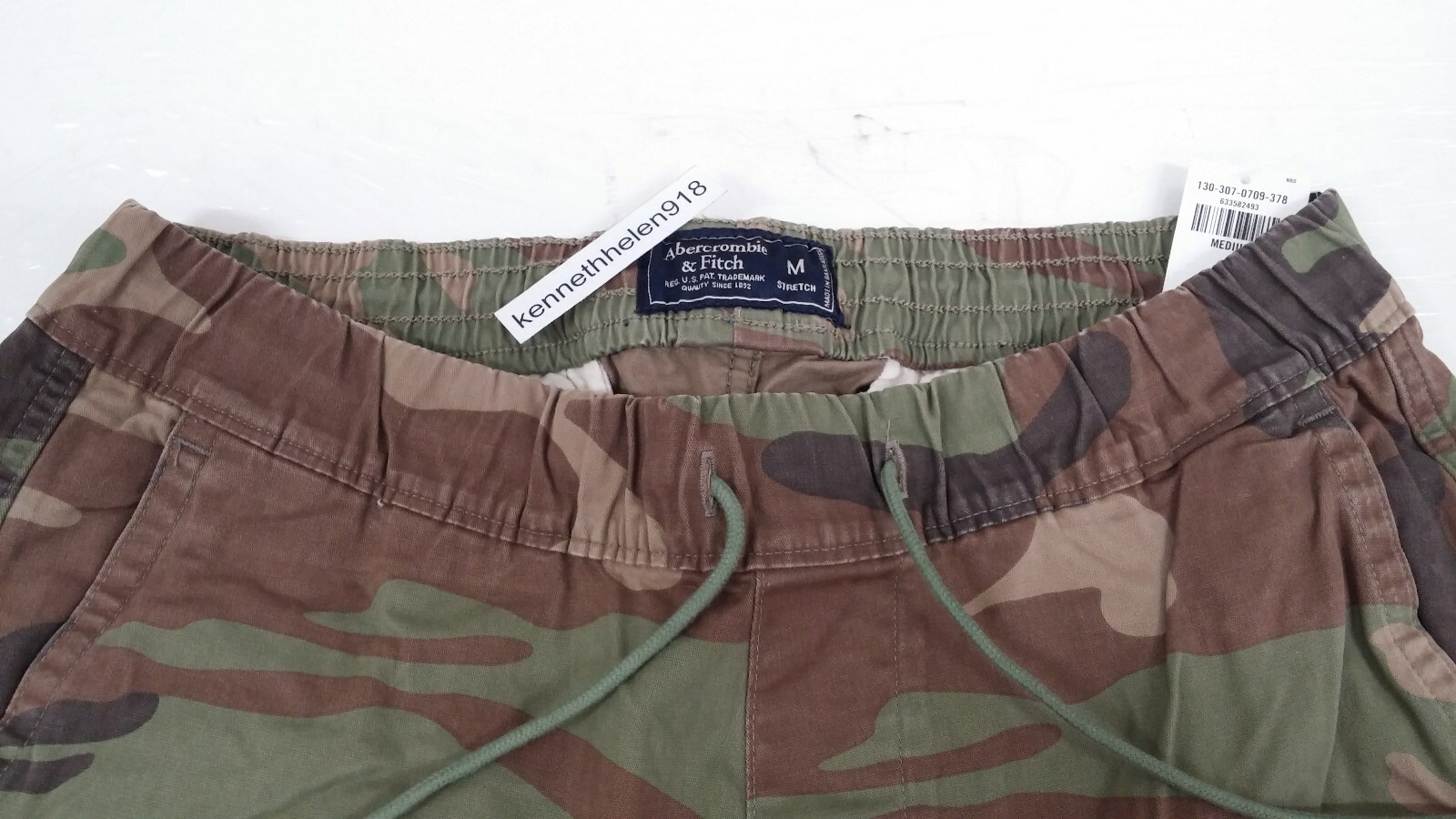 ABERCROMBIE & FITCH JOGGER PANTS OLIVE GREEN CAMO MENS SIZE M,L