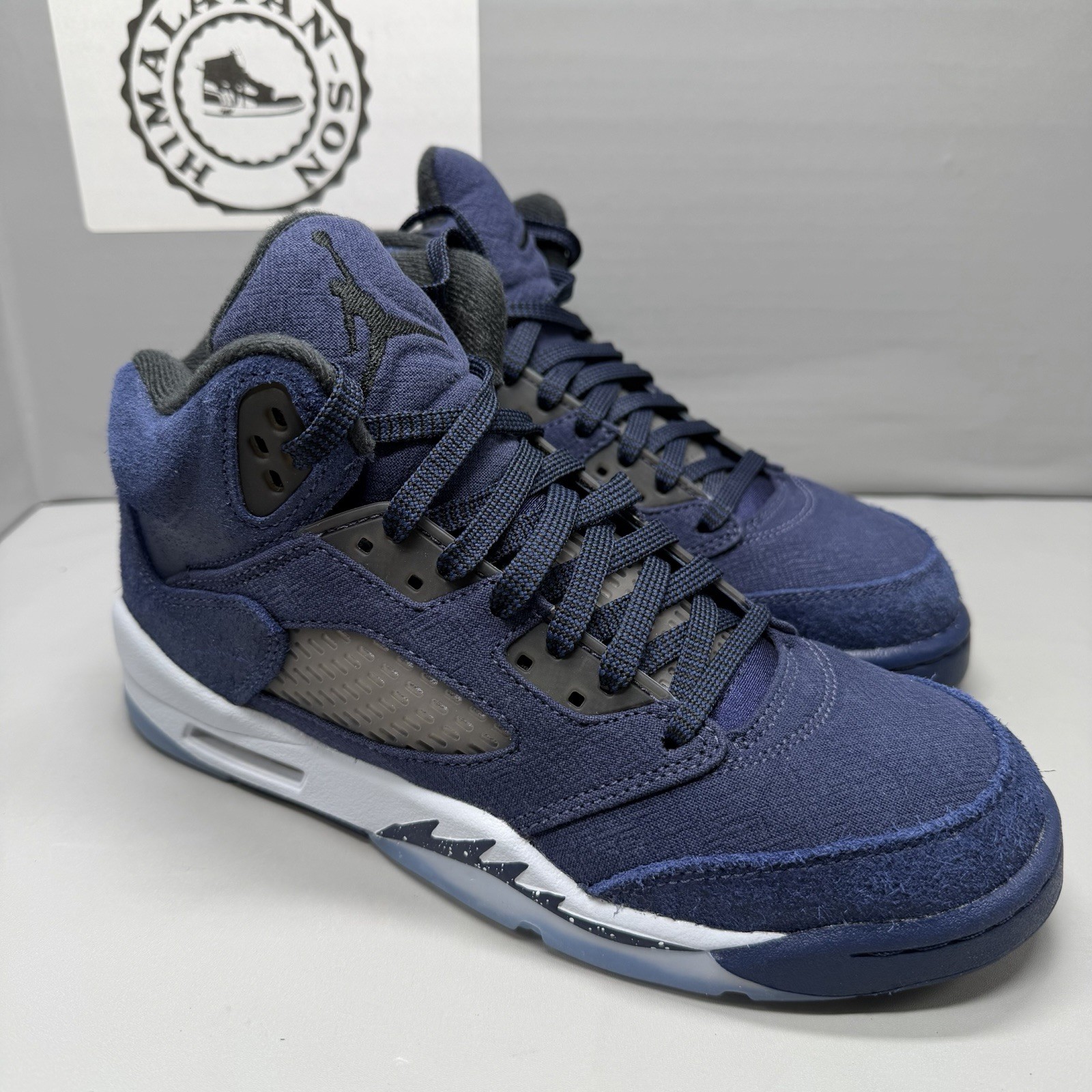 Air Jordan 5 Retro Midnight Navy Sneaker FN5452-400 Youth Sz 6Y Women 7.5 Bgrade