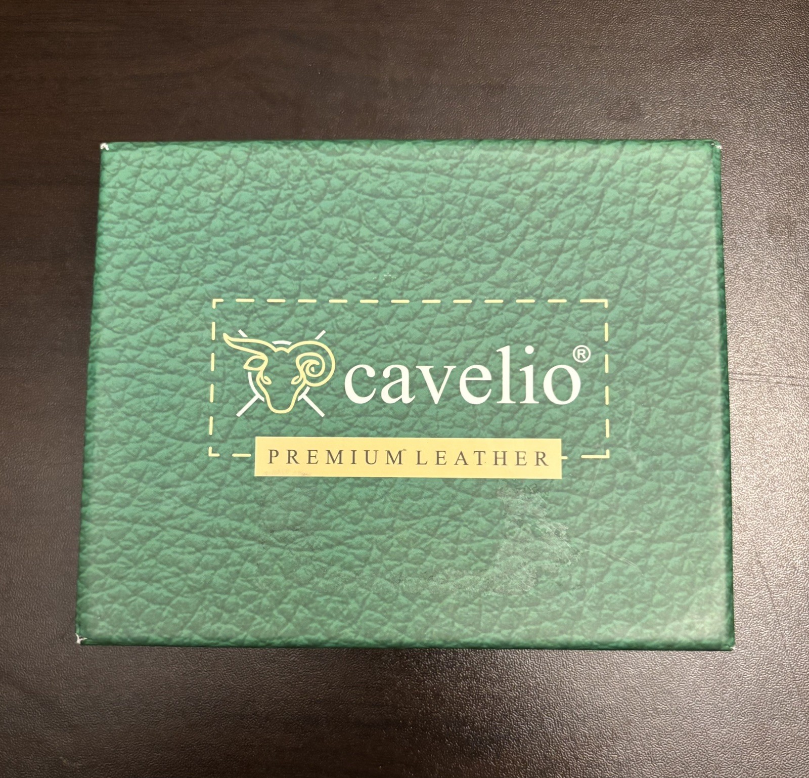 Cavelio RFID Blocking Genuine Leather Badge Holder Bifold Wallet ~Brand New~