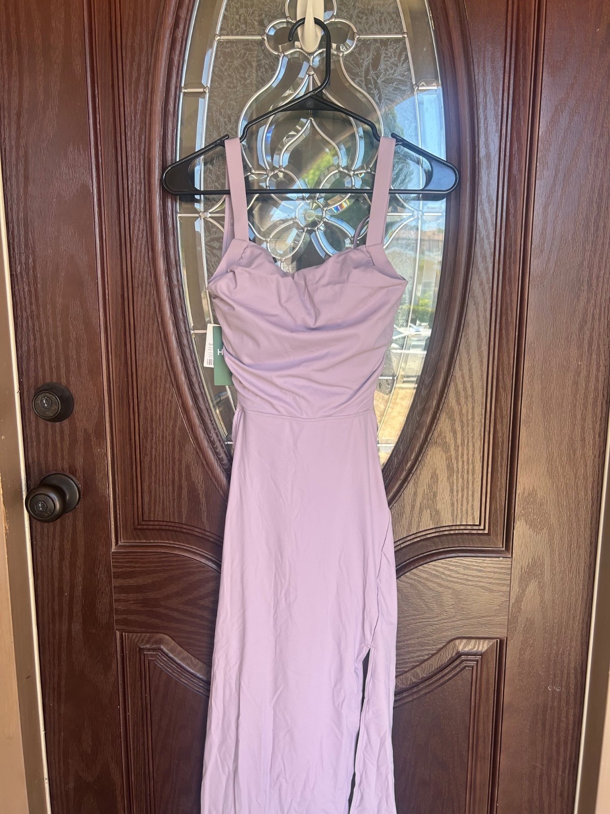 NWT Halara Ruched lace up bodycon midi casual Dress Size Small