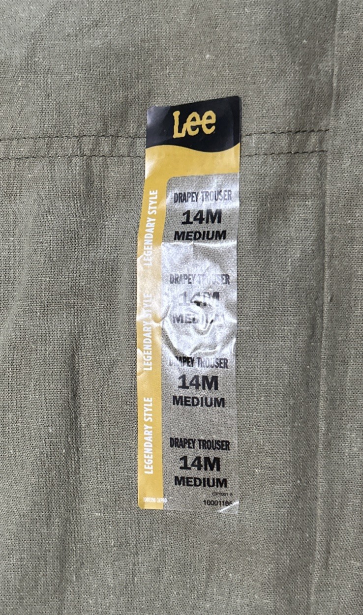 NWT Lee Drapey Trouser Green Mercantile Pants Size 14