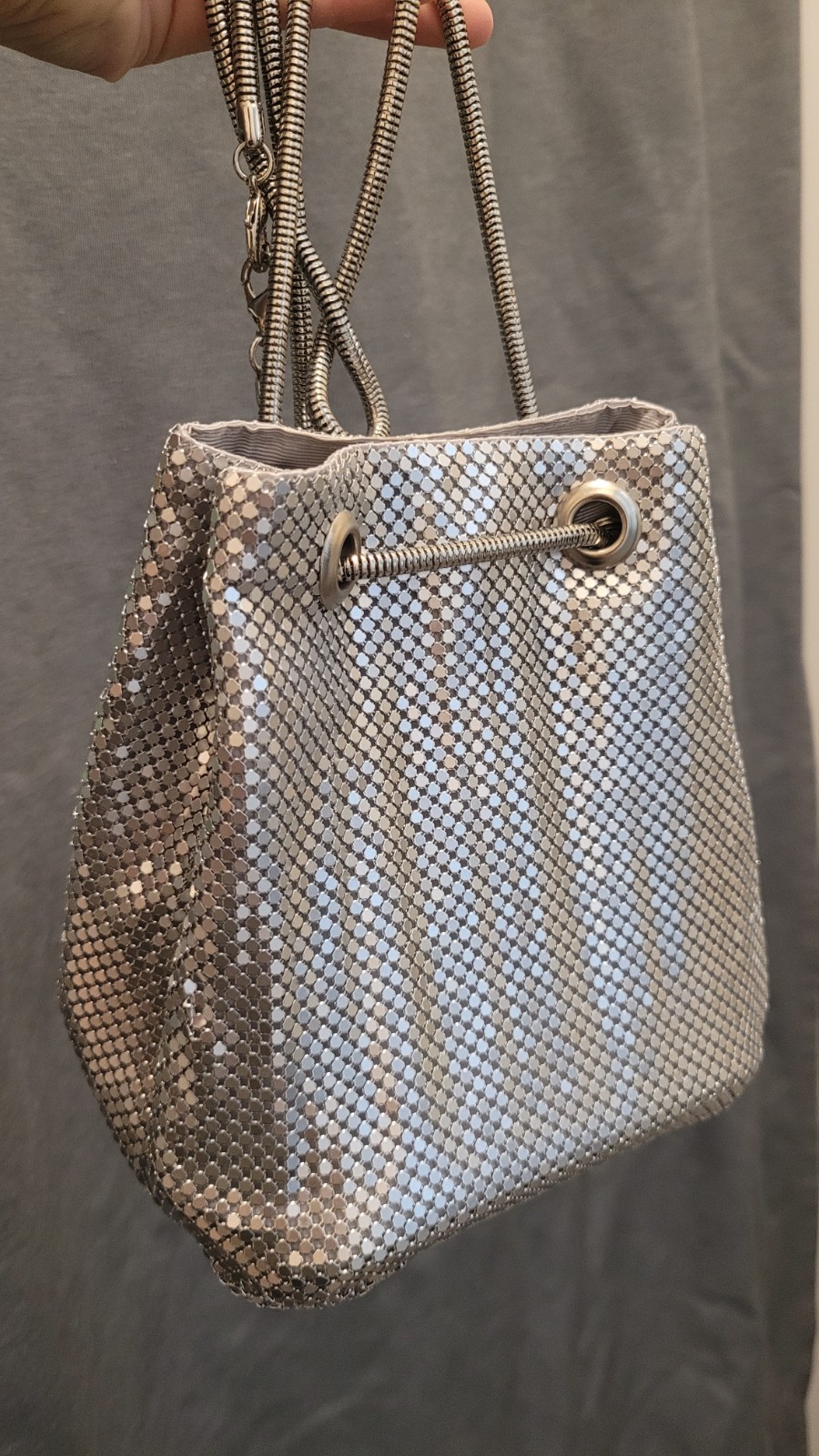 Aluminum Metal A small women’s formal handbag for a party or wedding celebration