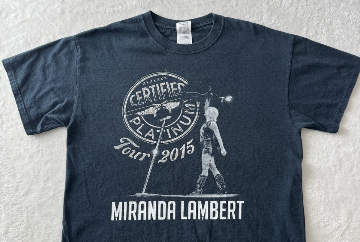 Miranda Lambert Tour shirt 2015 Certified Platinum Country Concert Black Medium