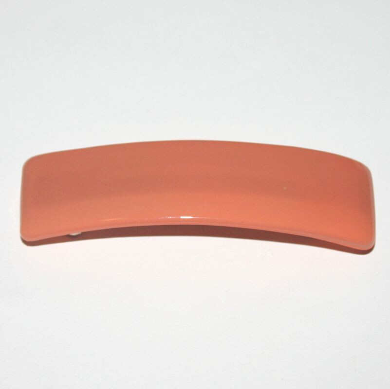 Vintage Barrette Long Rectangle Colorful Pattern Retro Hair Clip Made in France