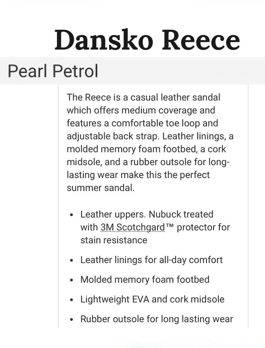 DANSKO Reece Pearl Petrol Iridescent Shimmer Leather Slingback Sandals Size 39