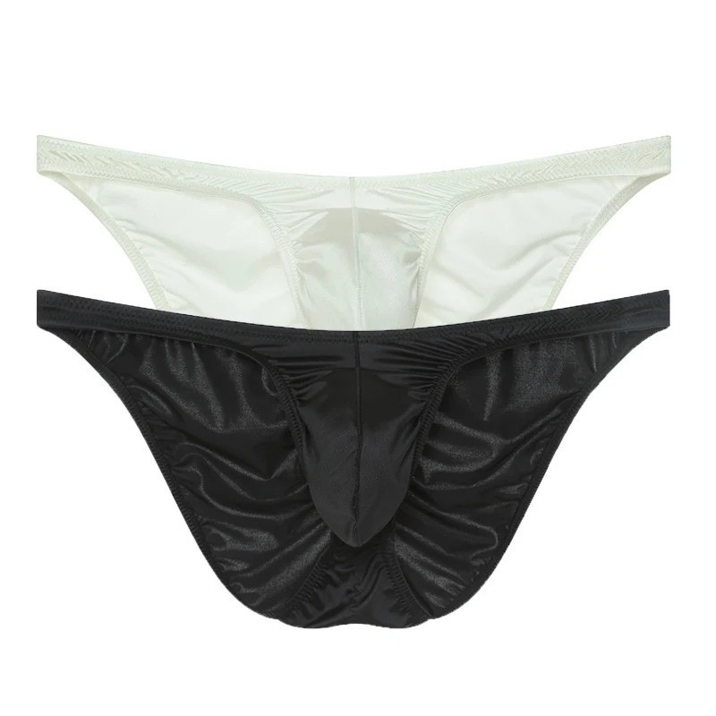 Men’s Underwear Panties Silky Soft Low-rise Bulge Pouch Briefs Underpants 2 Pack