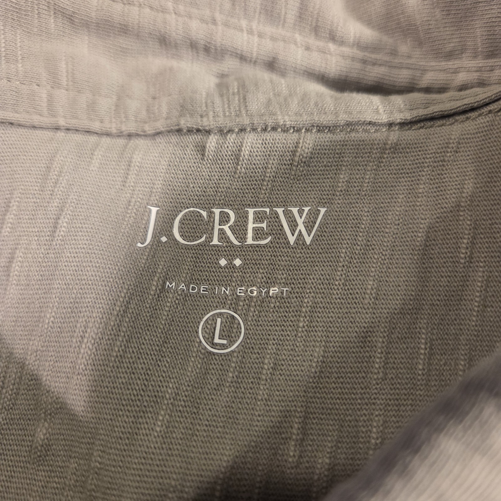 J.Crew Short Sleeve Button-Up Shirt 100% Cotton, Men’s Size L, Sage Green Gray