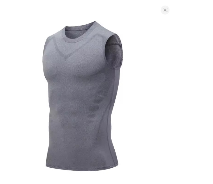Men Compression Shirt Version Ionic Shaping Sleeveless Vest Sport Tank Top S-2XL