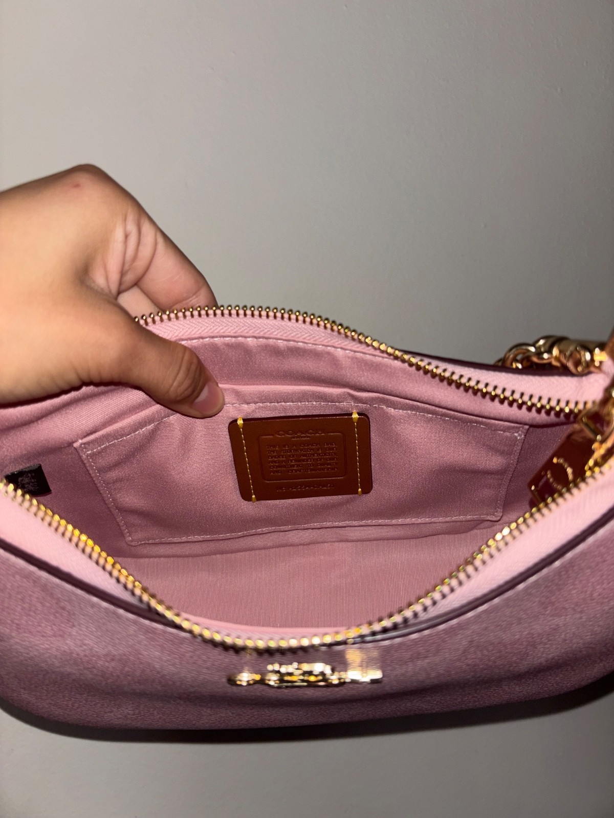 Authentic powder pink coach teri Cal51