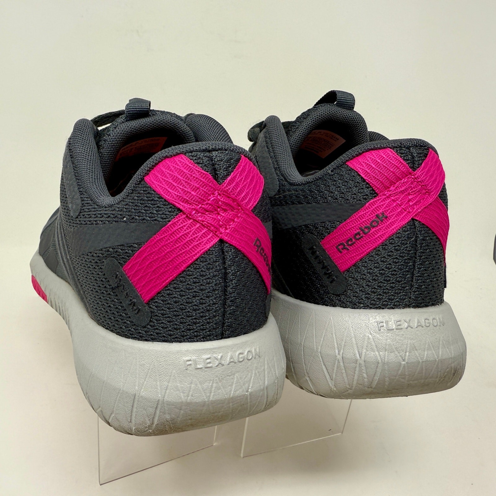 Reebok Flexagon Force 2.0 Training Shoes Womens 8 1/2 Gray Pink I.10.2 Comfy