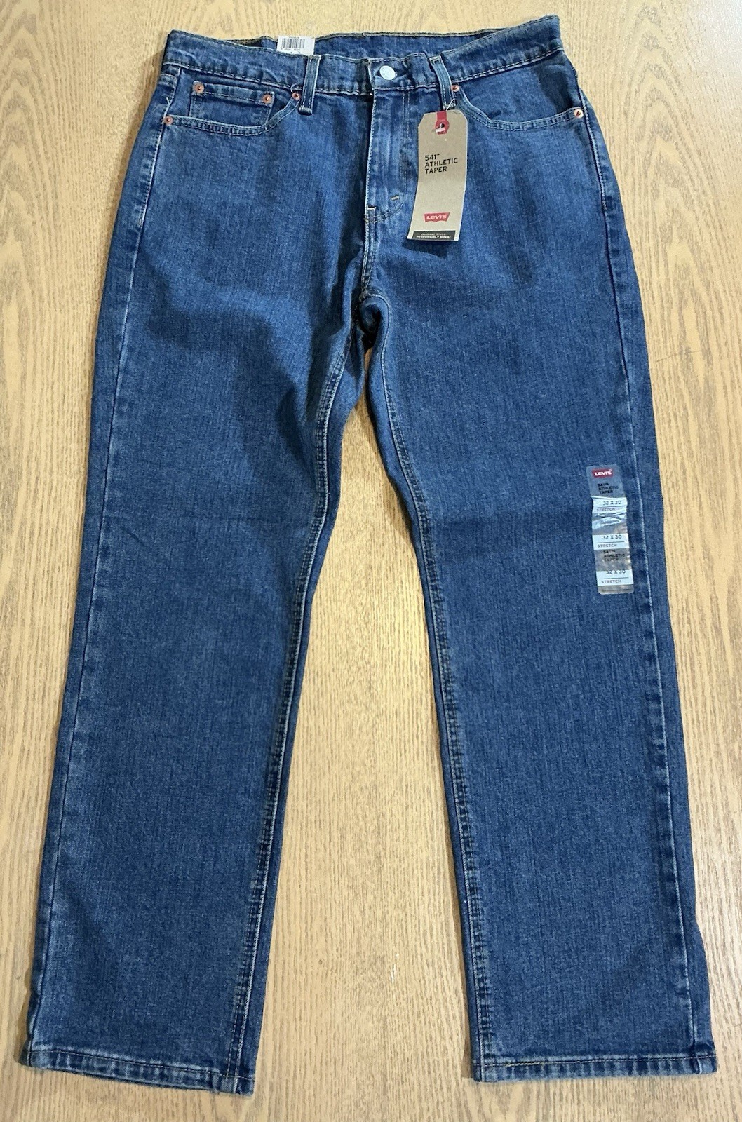 Levi’s 541 Athletic Taper Jeans Men’s 32×30 NWT Stretch WaterLess Medium Wash
