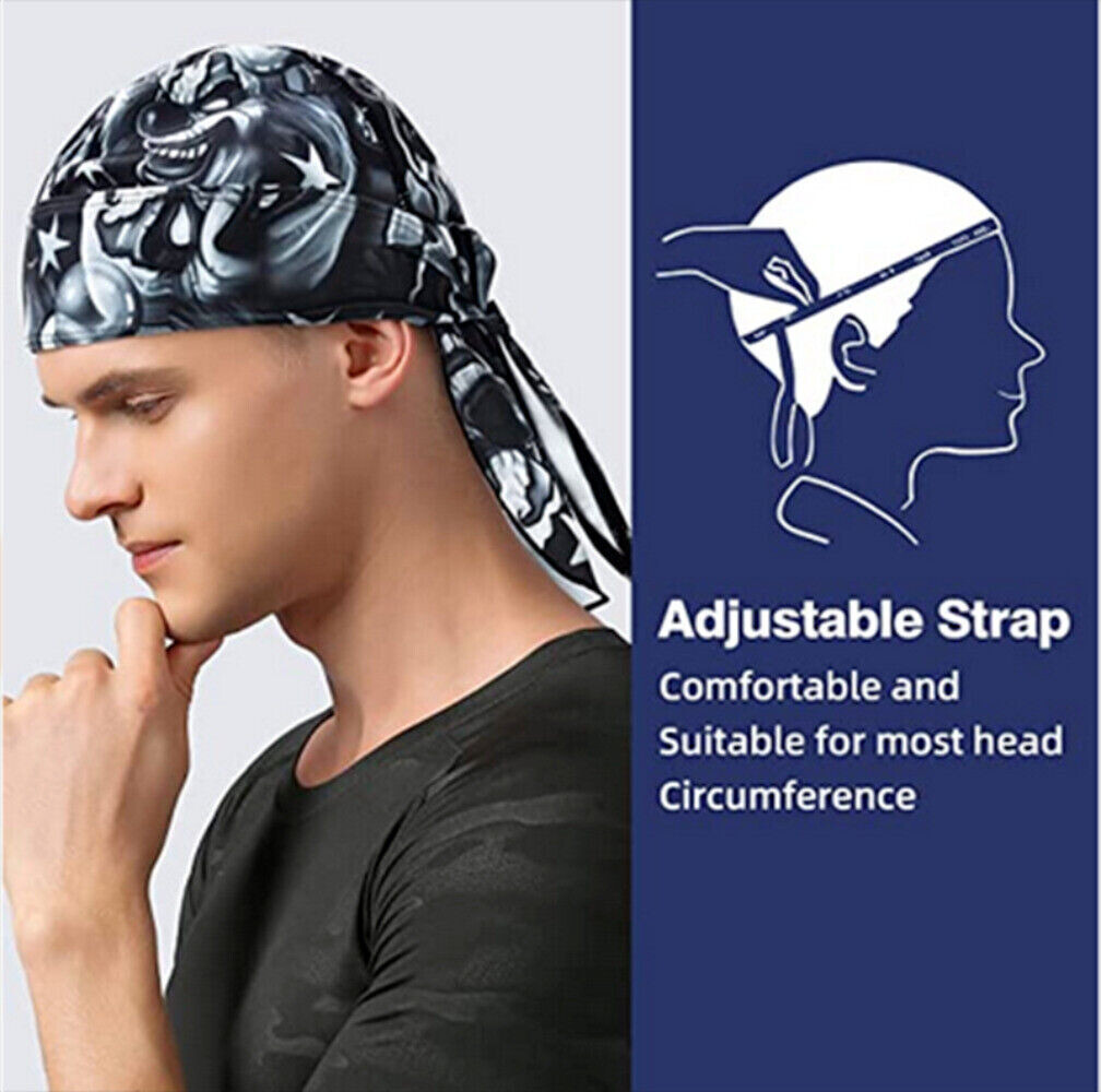 Cooling Helmet Liner Do Dew Rag Skull Cap Beanie Bandana Head Wrap Hat for Men