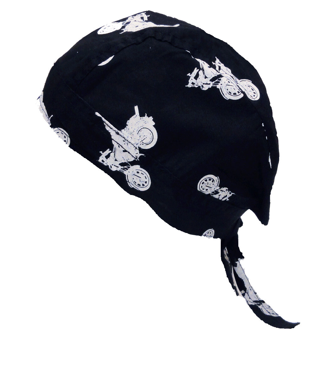 6pc Skull Caps Sweat Do Rag Head Wrap Dew Bandana 100% Cotton Motorcycle Biker
