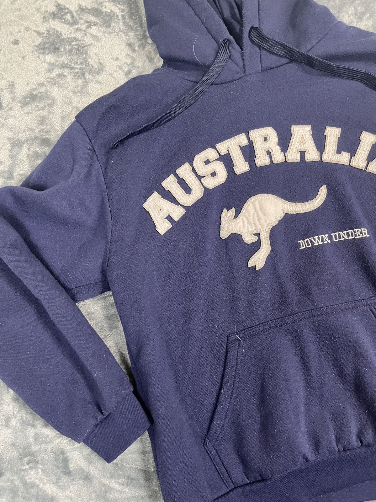 Australia Kangaroo Down Under Blue Hoodie M By Homey Australia