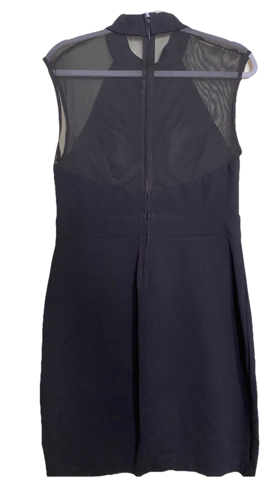 REBECCA B Womens Black Jersey Knit Dress W Mesh Back Size 10 Sleeveless