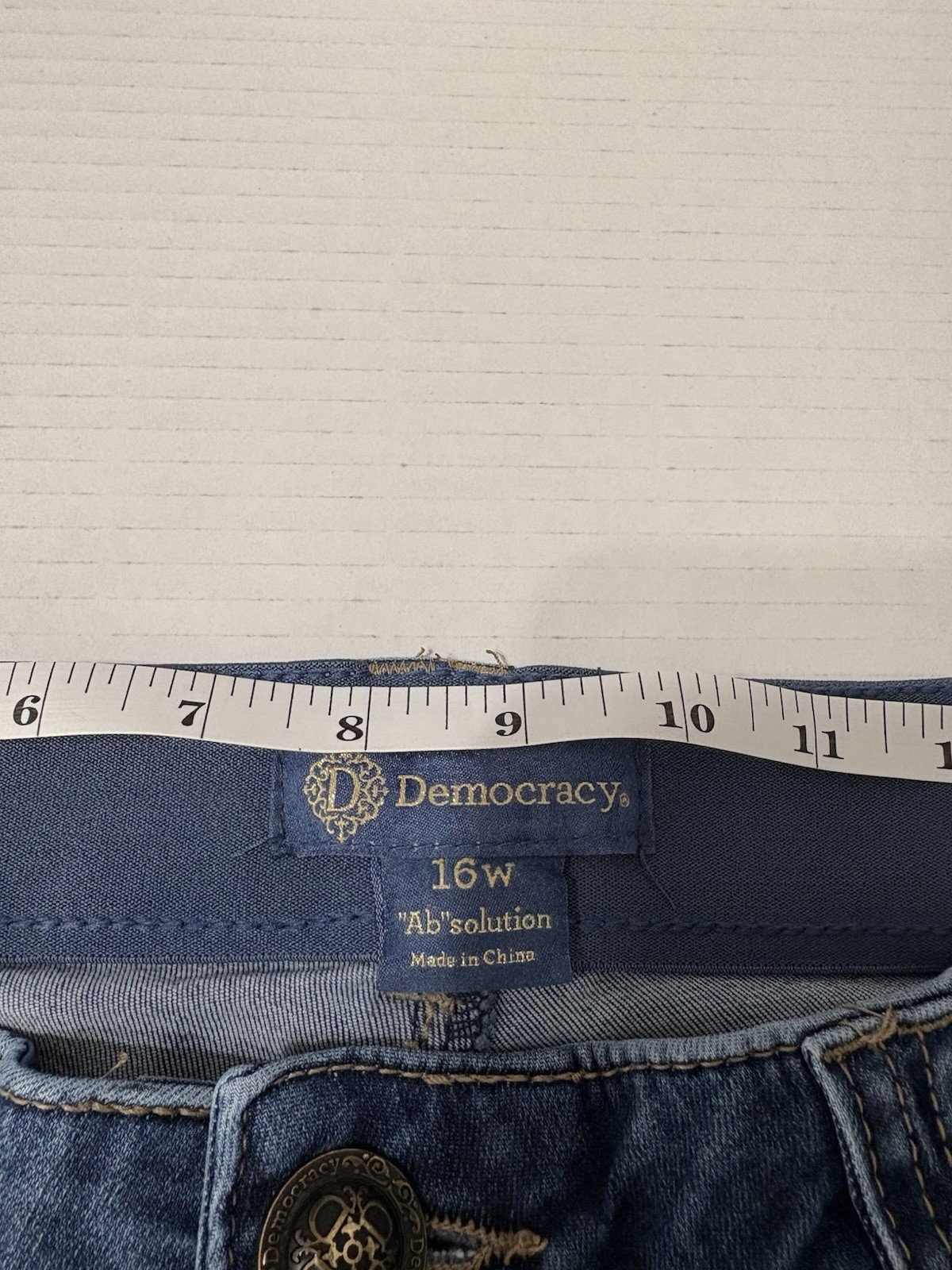 Democracy Womens Size 16W Ab Technology Dark Wash Straight Leg Jeans