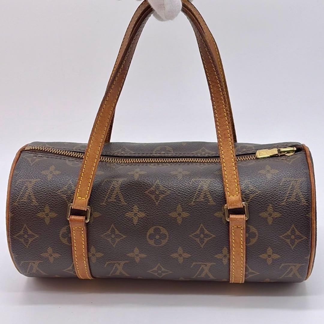 Louis Vuitton Papillon Monogram Natural Leather Handbag